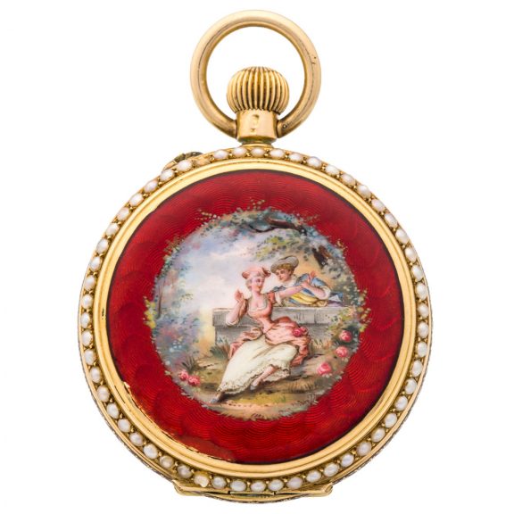 Swiss 14K fob watch made for the Chinese market Circa 1900