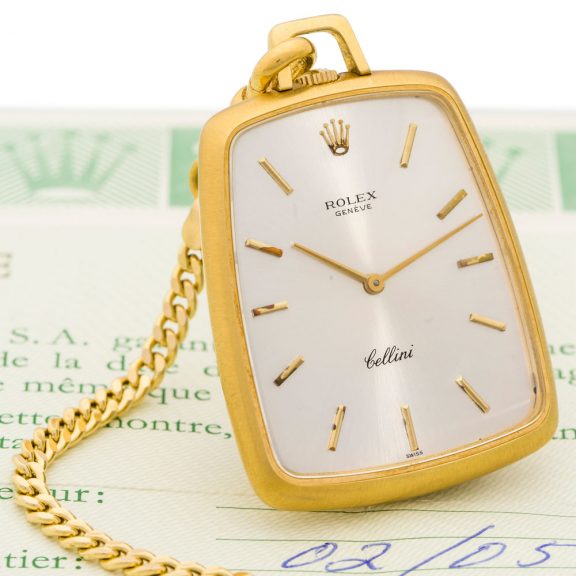 Swiss 18K gold tonneau shaped keyless lever pendant watch Circa 1978 Swiss 18K gold tonneau shaped keyless lever pendant watch Circa 1978