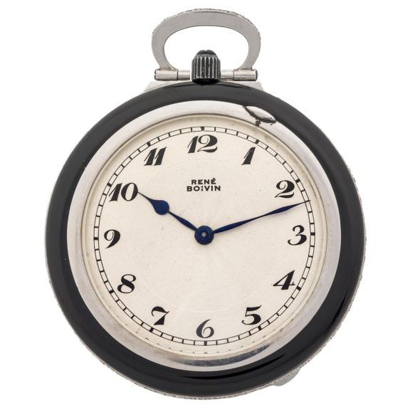 Swiss platinum open faced Art Deco dress watch Circa 1920