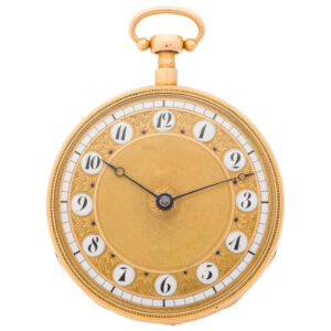 English gold quarter repeating musical pocket watch Circa 1820