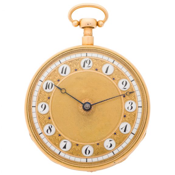 English gold quarter repeating musical pocket watch Circa 1820