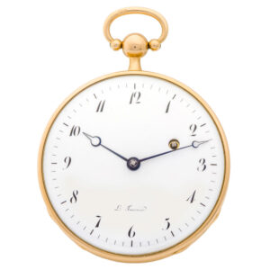 French 18 carat yellow gold verge pocket watch Circa 1800
