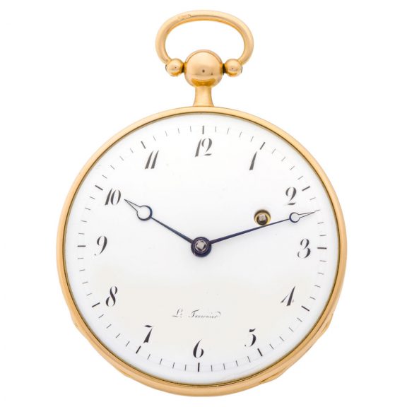 French 18 carat yellow gold verge pocket watch Circa 1800
