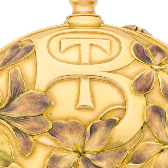 French gold Art Nouveau keyless pocket watch Circa 1910 French gold Art Nouveau keyless pocket watch Circa 1910
