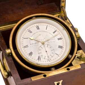 French brass marine chronometer with power reserve Circa 1860