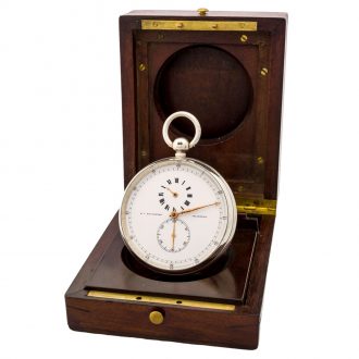 Important English silver chronometer pocket watch Circa 1831