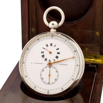 Important English silver chronometer pocket watch Circa 1831