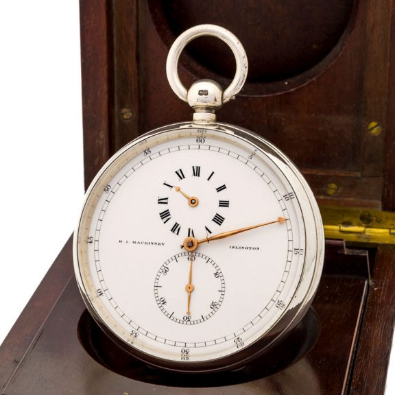 Important English silver chronometer pocket watch Circa 1831