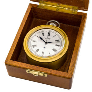 Swiss silver and brass deck chronometer pocket watch Circa 1948