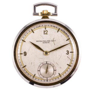 Swiss gold and platinum Art Deco pocket watch Circa 1930