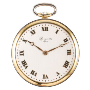 French yellow and white gold manual winding pocket watch Circa 1930