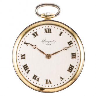 French yellow and white gold manual winding pocket watch Circa 1930