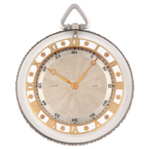 French rock crystal open faced keyless dress watch Circa 1925
