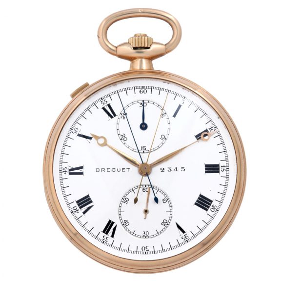 French yellow gold split second chronograph Circa 1900