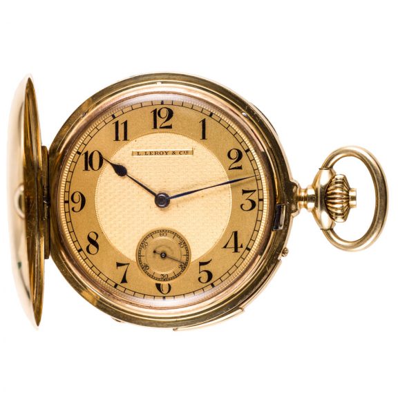 Swiss gold five minute repeating chronograph watch Circa 1900