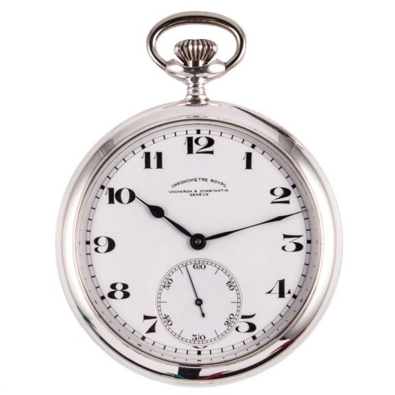 Swiss silver open faced keyless lever pocket watch Circa 1940
