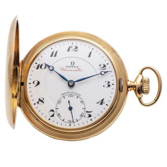 Swiss 14K gold hunting cased anker chronometer Circa 1922