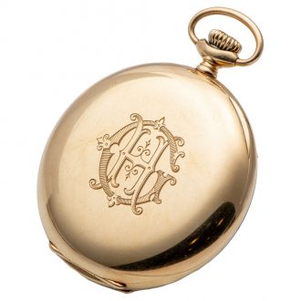 Swiss 14K gold hunting cased anker chronometer Circa 1922