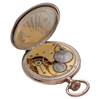 Swiss silver and gilded silver chased portrait watch Circa 1906