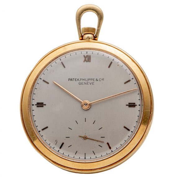 Swiss yellow gold Art Deco keyless dress watch Circa 1950