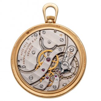 Swiss yellow gold Art Deco keyless dress watch Circa 1950