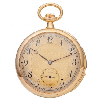 Swiss 18K gold minute repeating pocket watch Circa 1910