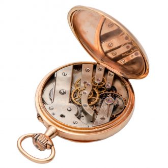 French gold chronometer with indirect centre seconds Circa 1885