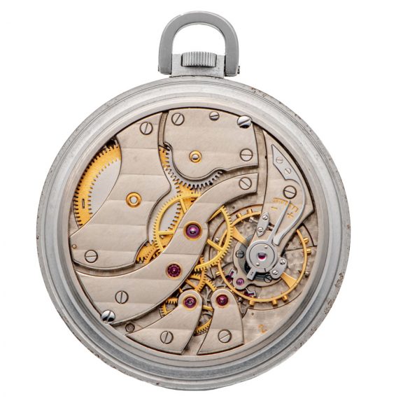 Swiss stainless steel horological school pocket watch Circa 1968 Swiss stainless steel horological school pocket watch Circa 1968