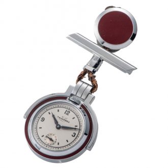 Swiss chrome metal Art Deco buttonhole lapel watch Circa 1930