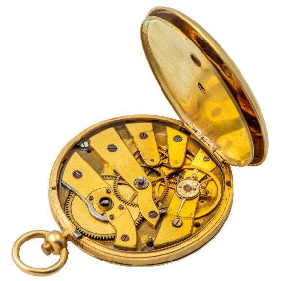 Swiss 18K gold pocket watch with fine engraving Circa 1900 Swiss 18K gold pocket watch with fine engraving Circa 1900