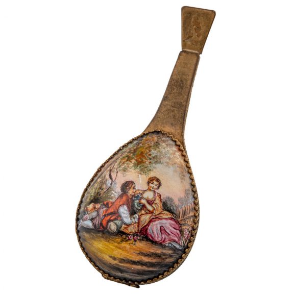 Austrian gilt and enamel mandolin form verge watch Circa 1870 Austrian gilt and enamel mandolin form verge watch Circa 1870