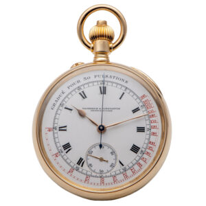 Swiss gold chronograph with pulsometric scale Circa 1922
