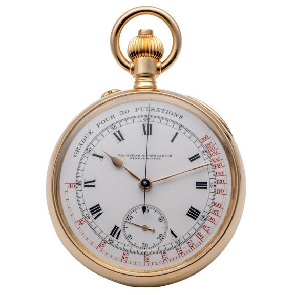 Swiss gold chronograph with pulsometric scale Circa 1922