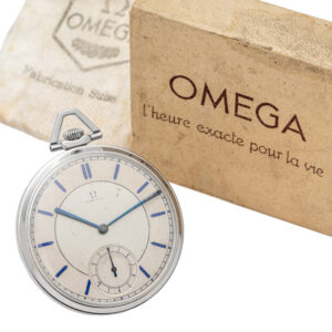 Swiss stainless steel watch with two-tone dial Circa 1923