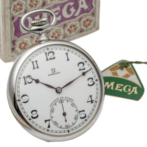 Swiss stainless steel Art Deco lever pocket watch Circa 1923