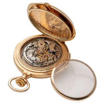 Swiss 14K gold repeater made for the Russian market Circa 1910