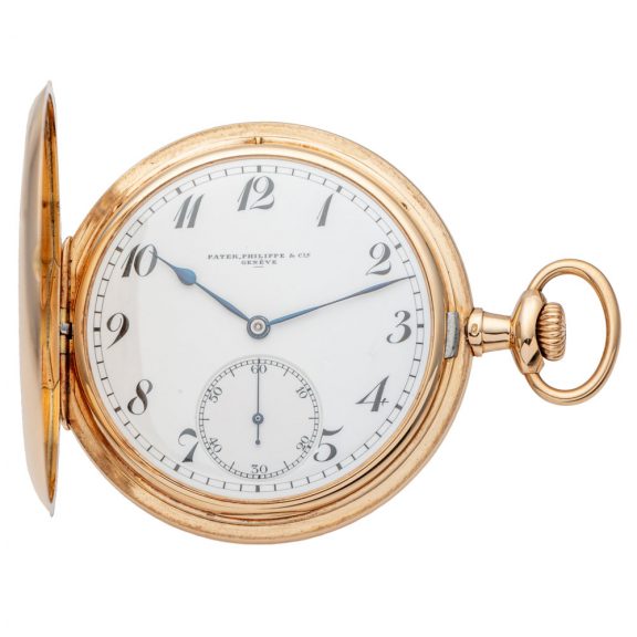 Swiss gold hunting cased keyless lever pocket watch Circa 1925