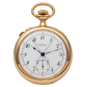 Swiss 18 carat gold split second chronograph Circa 1893