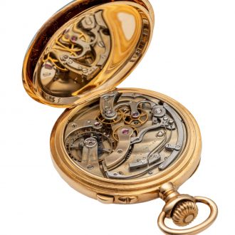 Swiss 18 carat gold split second chronograph Circa 1893