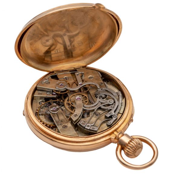 Swiss 18K pink gold open faced lever chronograph Circa 1867 Swiss 18K pink gold open faced lever chronograph Circa 1867