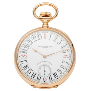 Splendid Swiss gold Chronometro Gondolo with 24h dial Circa 1905