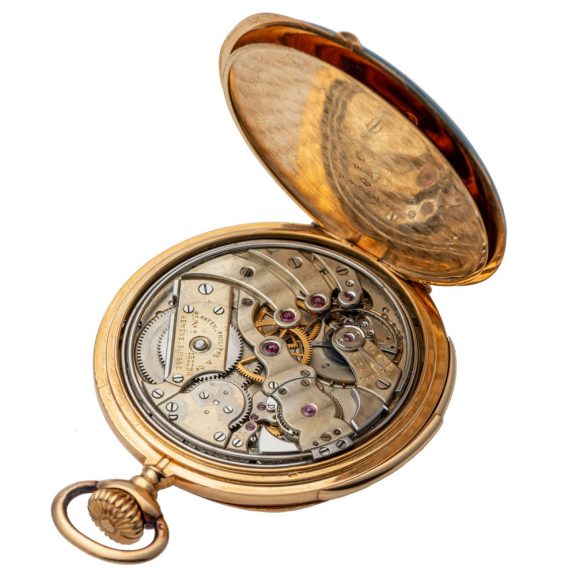 Swiss pink gold minute repeating pocket watch Circa 1900 Swiss pink gold minute repeating pocket watch Circa 1900