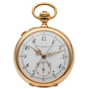 Swiss 18 carat gold split second chronograph Circa 1908