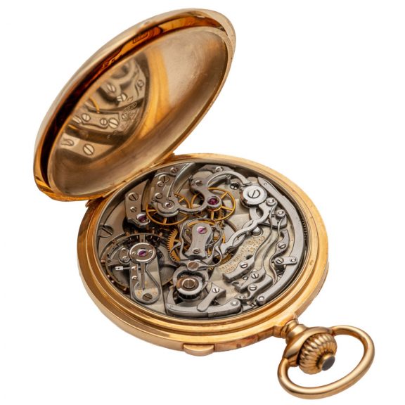 Swiss 18 carat gold split second chronograph Circa 1908 Swiss 18 carat gold split second chronograph Circa 1908