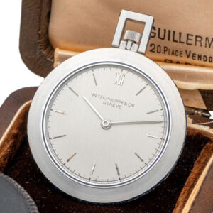 Rare Swiss platinum and sapphire set Art Deco watch Circa 1928