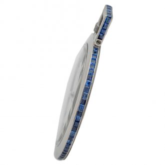 Rare Swiss platinum and sapphire set Art Deco watch Circa 1928