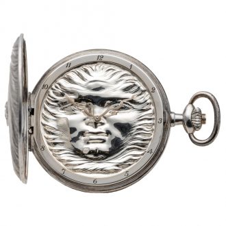 Unusual Swiss silver limited edition pocket watch Circa 1993