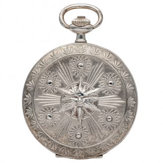 Unusual Swiss silver limited edition pocket watch Circa 1993