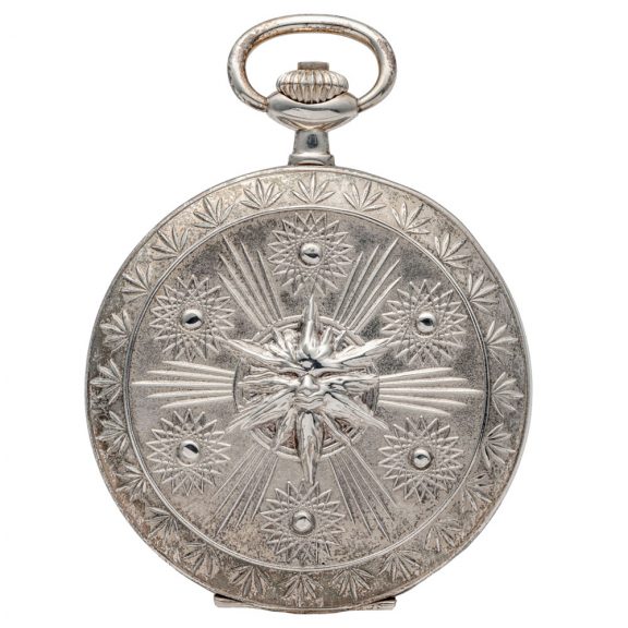 Unusual Swiss silver limited edition pocket watch Circa 1993 Unusual Swiss silver limited edition pocket watch Circa 1993
