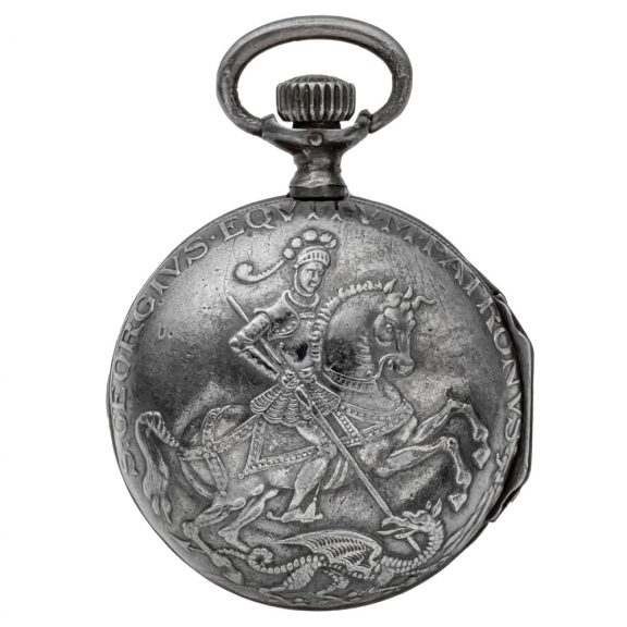 Swiss blackened silver keyless pocket watch Circa 1890 Swiss blackened silver keyless pocket watch Circa 1890